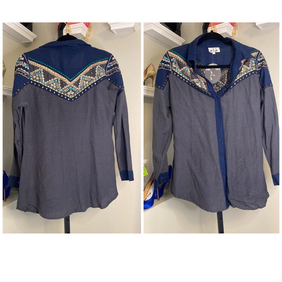 A&A Tops - A&A Blue Blouse